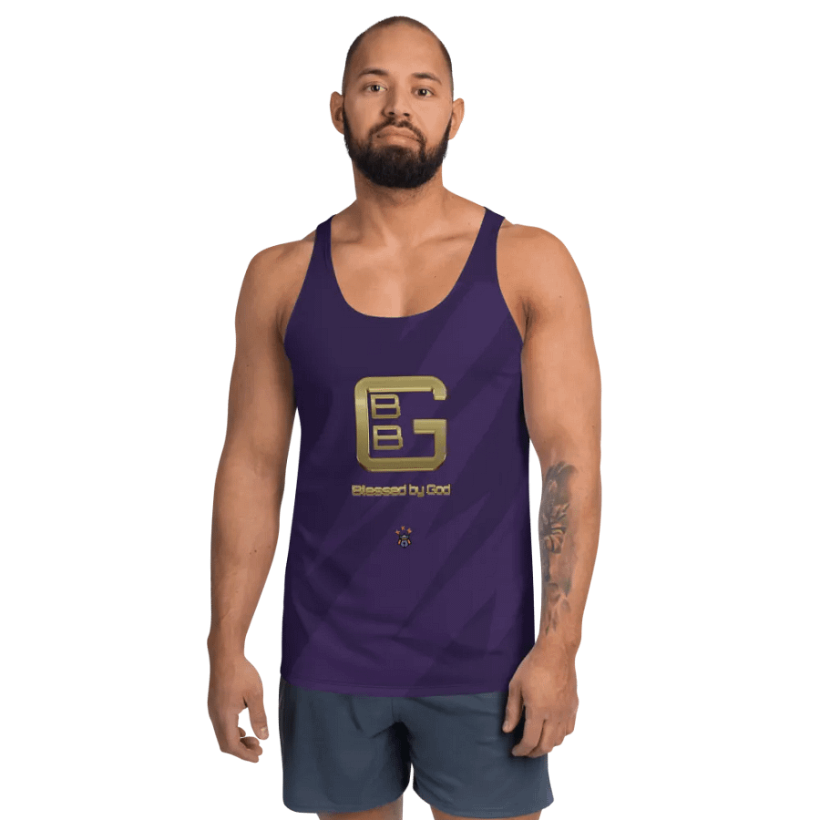 Purple Pattern BBG Designer Logo Tank-top product image (1)