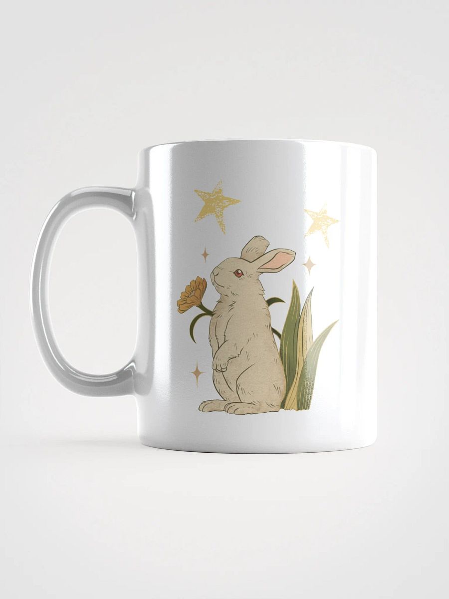 Stargazing Rabbit | White Glossy Mug product image (3)