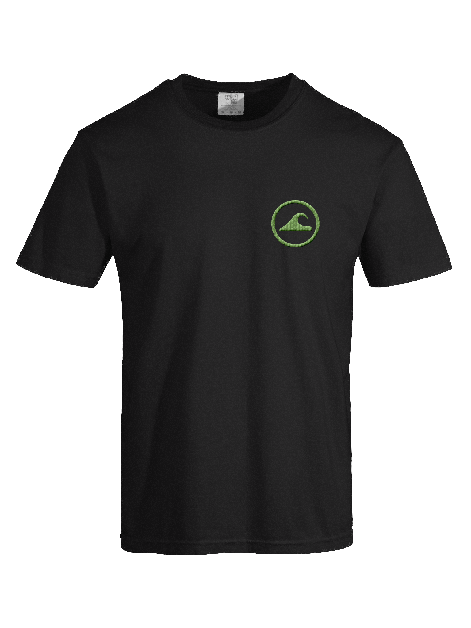 Embroidered Wave Rider Comfort Colors Garment-Dyed Heavyweight T-Shirt (Aurora Green) product image (7)