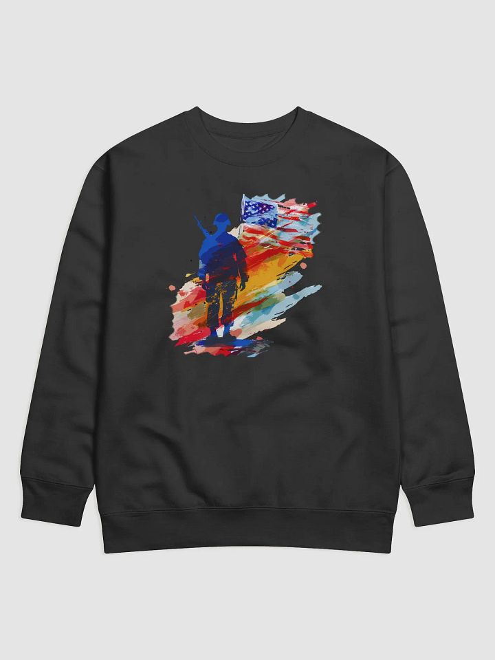 Patriotic Brushstroke Flag Sweatshirt product image (1)