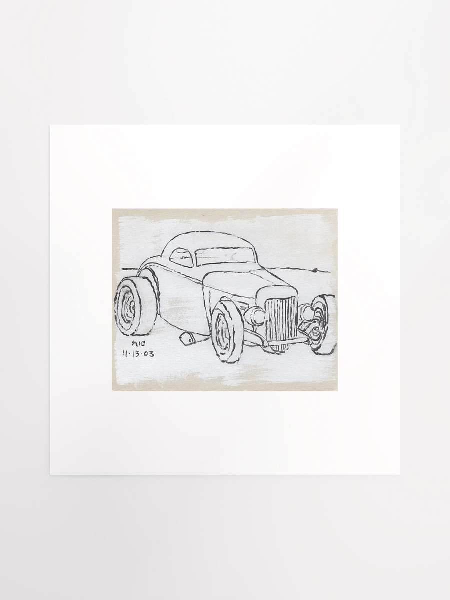 White Hotrod #4 Print product image (2)