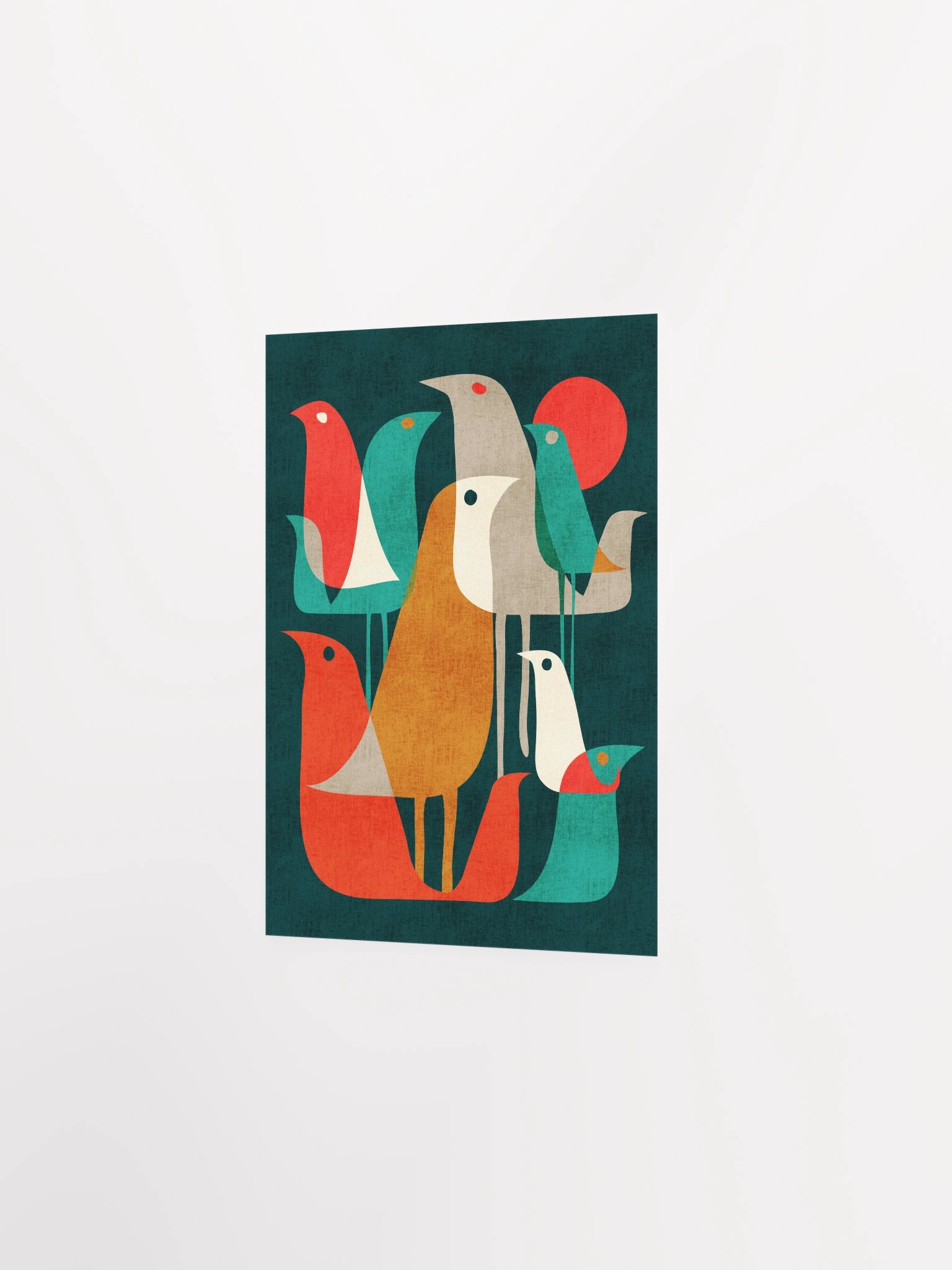 Mid-century birds art print product image (7)