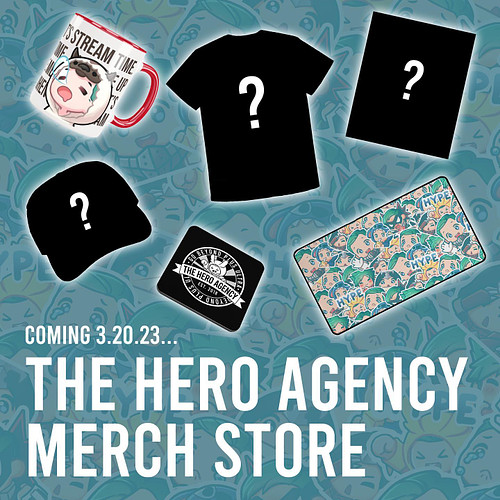 COMING TOMORROW... The Official Hero Agency Merch Store! - Check out a few of the items from the store. The full store will h...