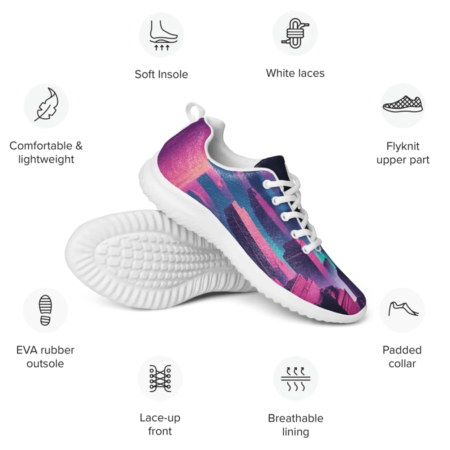 Vaporwave New York City All Over Print Athletic Shoes product image (6)