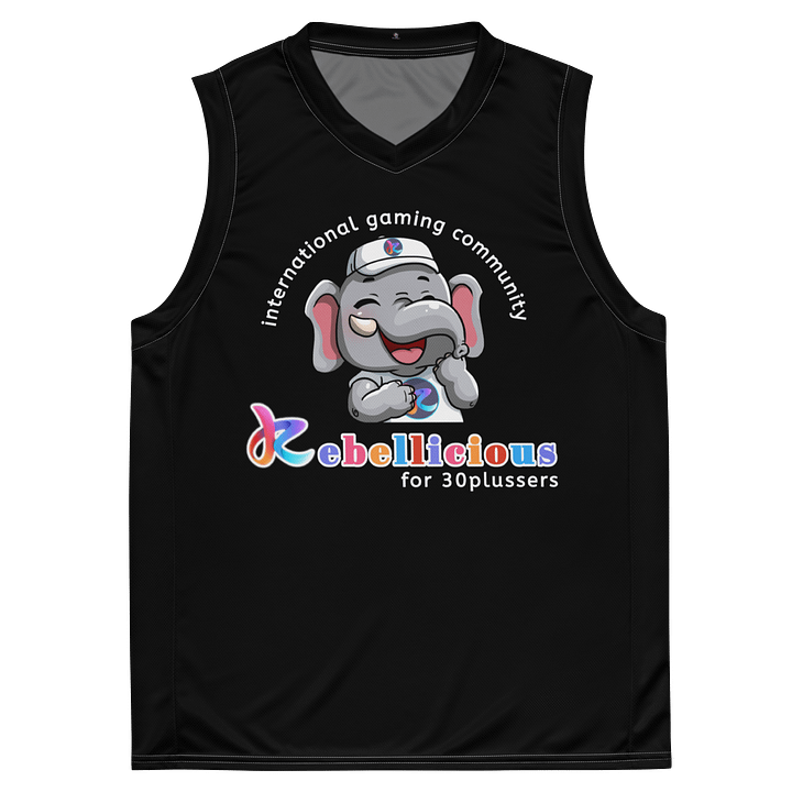 Basketball Jersey Laughing Rebelphant Black product image (2)