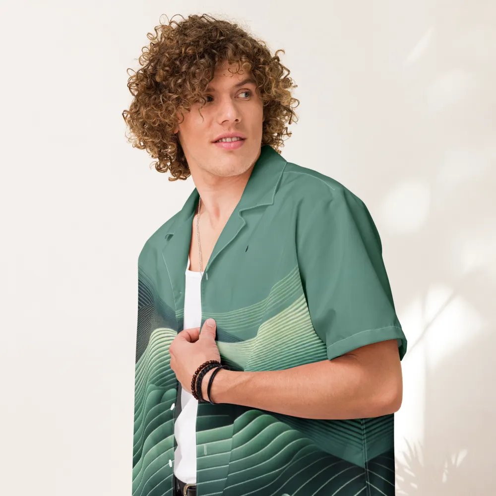 Men's Full-Print-10 Green Hawaiian Shirt product image (8)