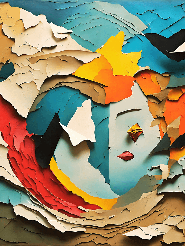 Paper Collection | Between Reality and Imagination-1 | Canvas Art Painting product image (1)