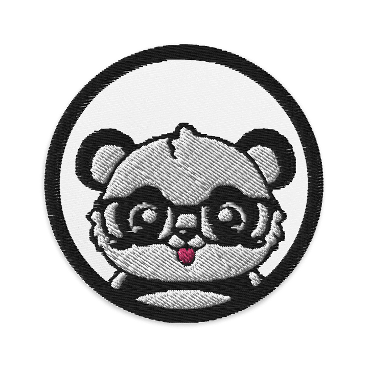 Silly Panda Embroidered Patch product image (1)
