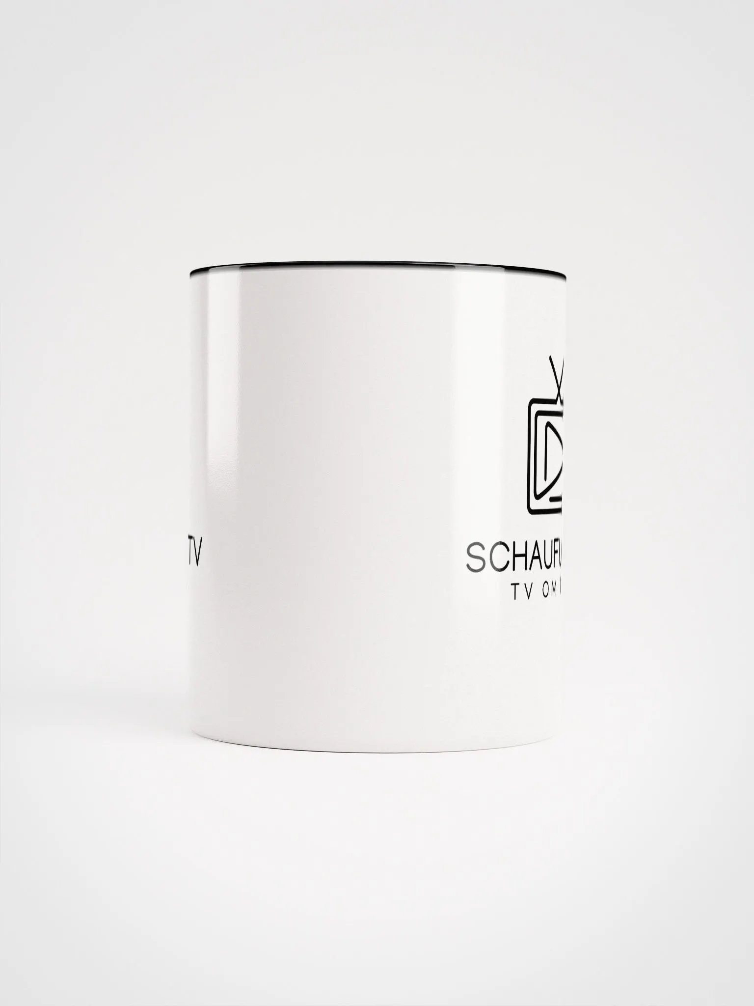 Tofarvet krus med sort logo product image (5)