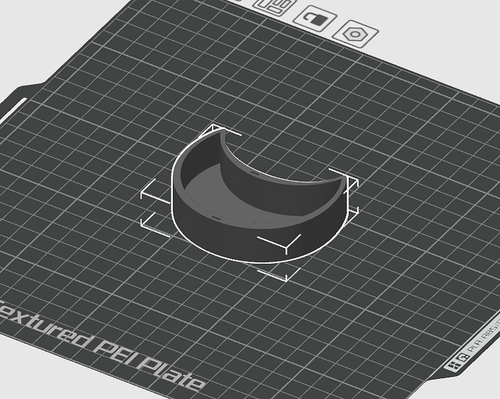 STL File - 3D printable half moon mold product image (2)