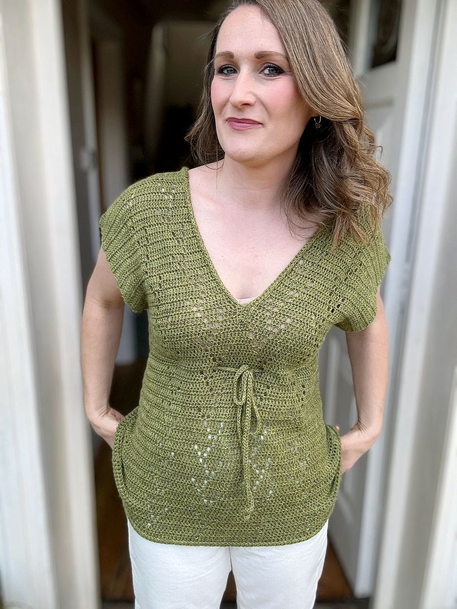 Verona Tee / Crochet t-shirt Pattern / Filet Crochet Tee / Beginner Crochet Top Pdf Pattern product image (6)