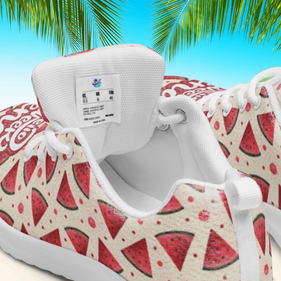 Hello Weekend Watermelon All Over Print Athletic Shoes product image (11)
