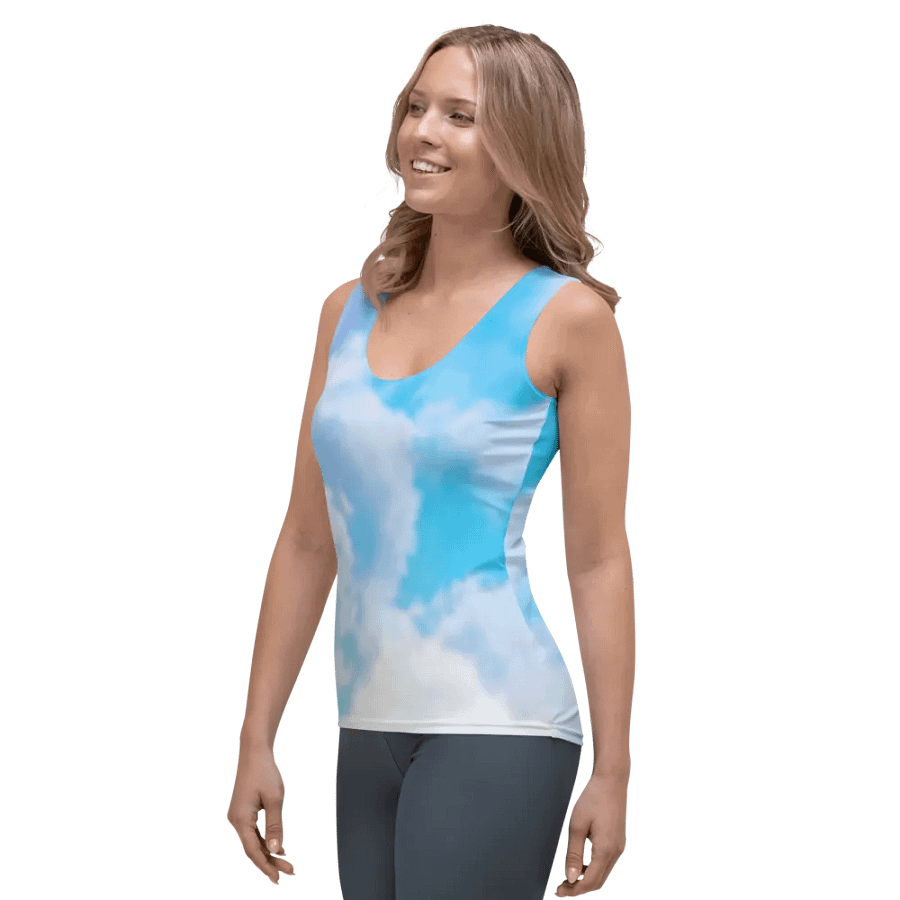 Blur cloud rainbow Design Tank Top - V6 product image (3)