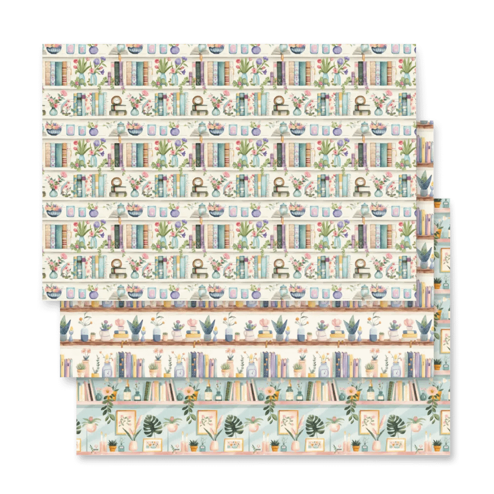 Papier Cadeau Bibliothèque Fleurie product image (10)