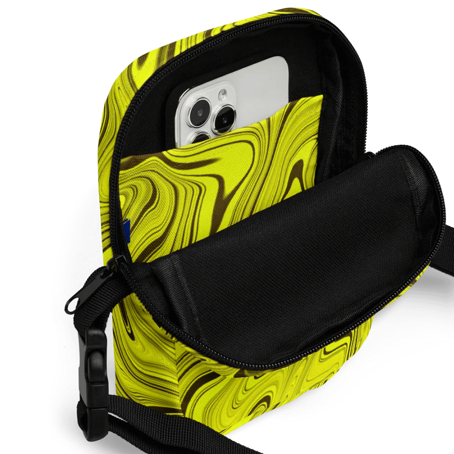 Utility Crossbody Bag - Yellow Liquid Swirls product image (2)