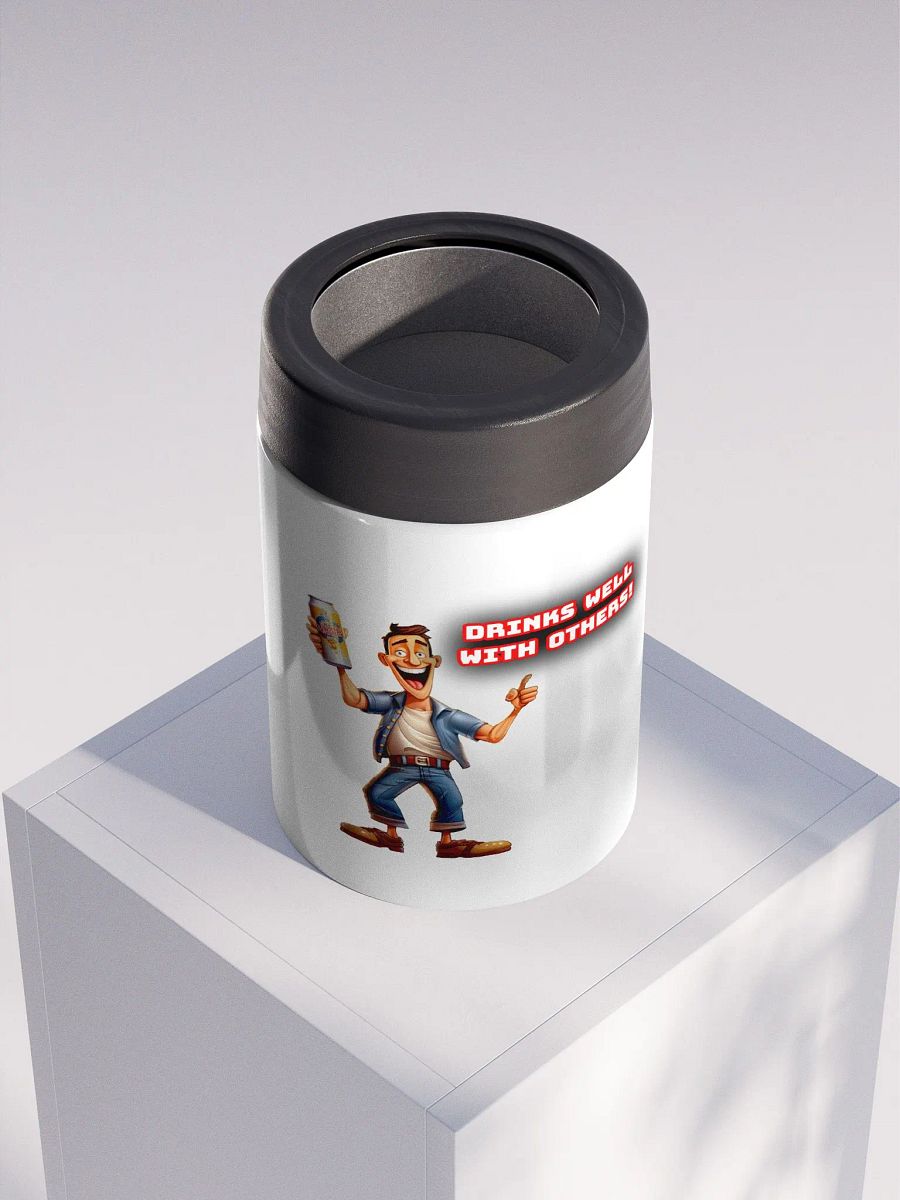 Drinks Well With Others Stainless Steel Funny Koozie product image (4)