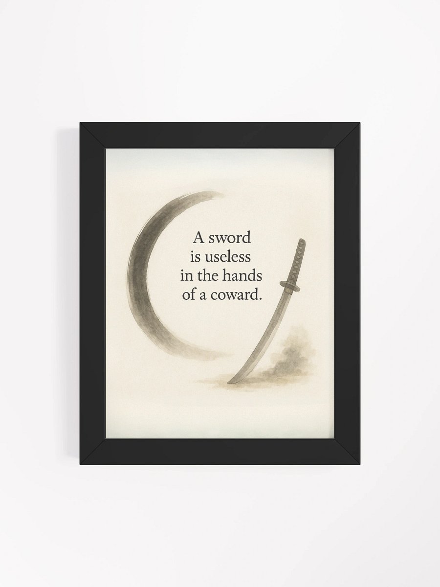 "A Sword Is Useless in the Hands of a Coward" — Nichiren Buddhism Wall Art for Courage and Faith product image (61)