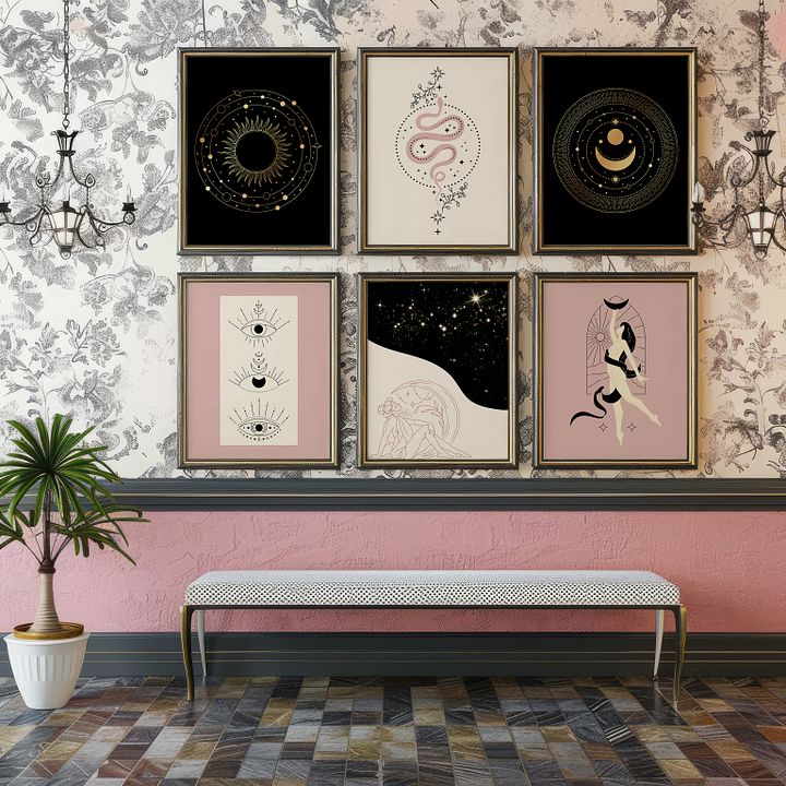 Blush Witchy Gallery Wall Set of 6 DIGITAL Prints product image (2)
