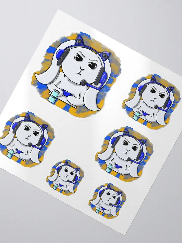 Gamer Bunny 6Stickers product image (1)