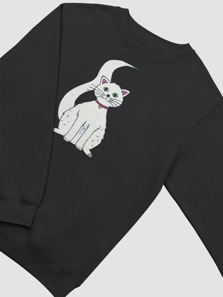 White Cat (art by Dina R.) akril painting picture - Crewneck Sweatshirt product image (9)