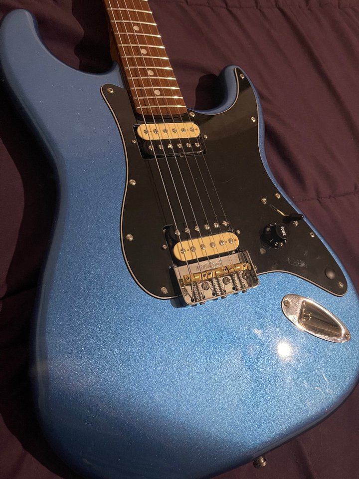 GD Guitars – Lake Placid Blue Hardtail Super S w/ GD Pickups Feral Fang Set product image (2)