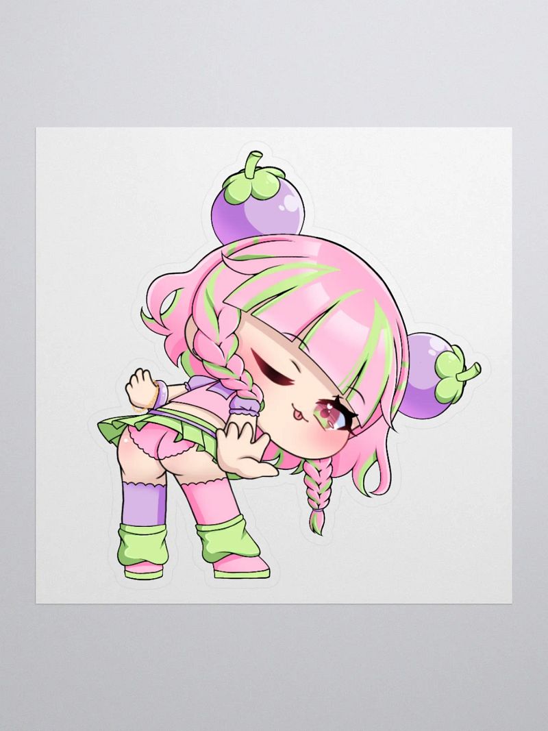 Mangosteen Bootie Sticker - Winky Version (3x3")