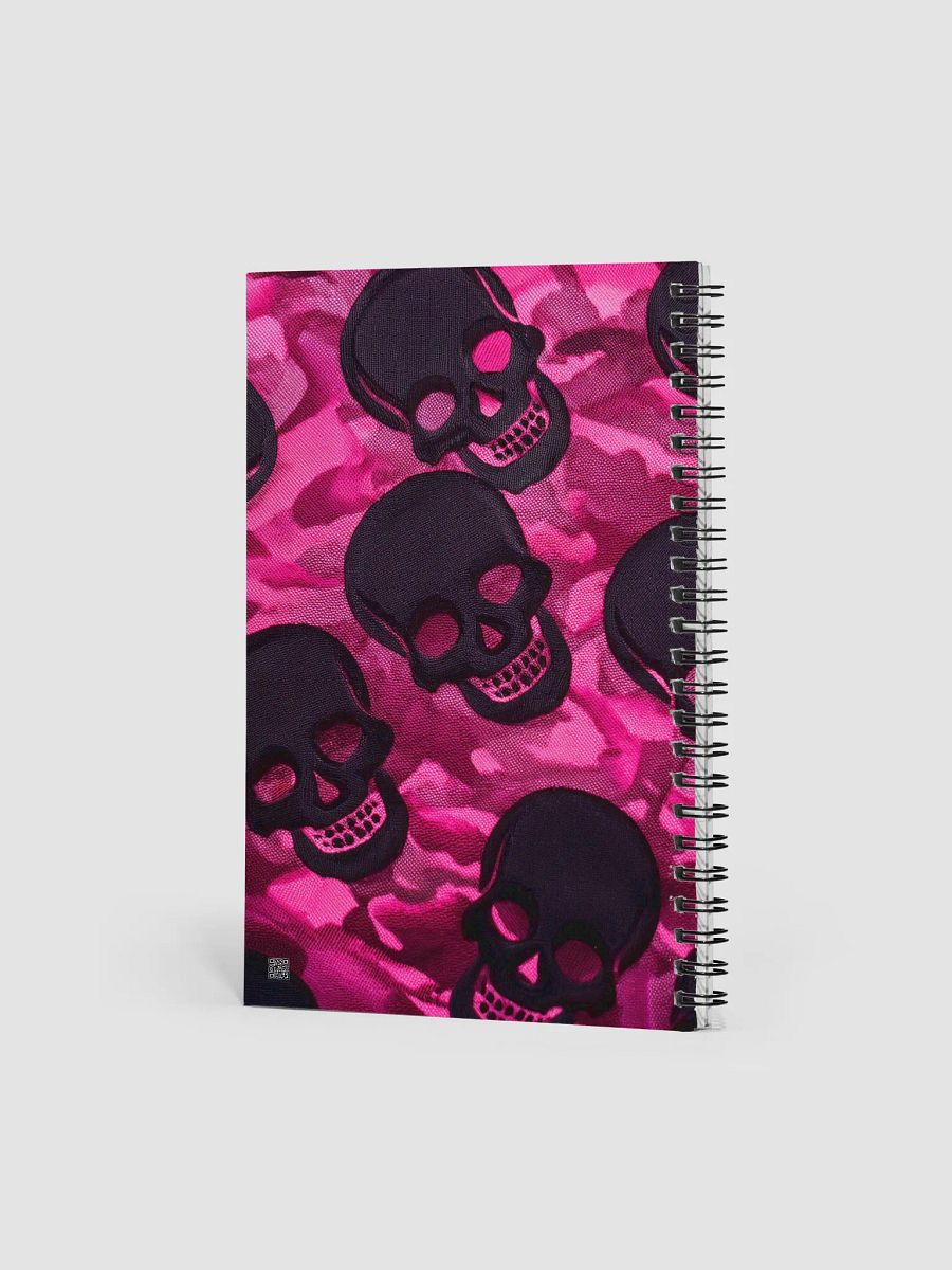 Spiral Notebook black and pink skull product image (2)