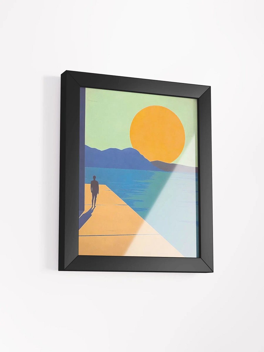 Framed Poster of a Man on a Jetty product image (26)