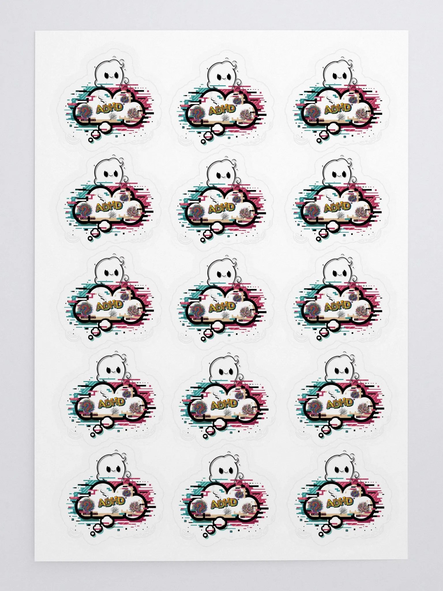 ADHD Kiss Cut Sticker Sheet product image (3)