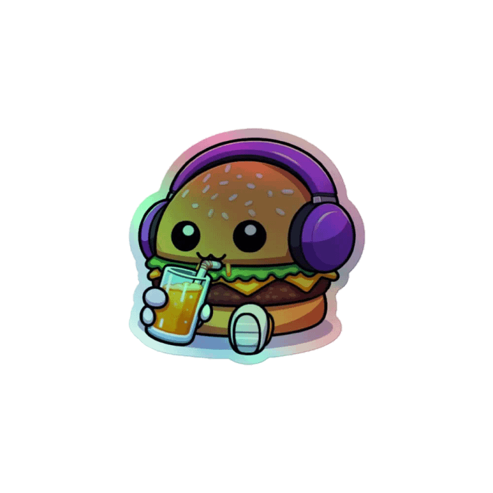 Hamburger SIP Holographic Sticker Sheet product image (1)