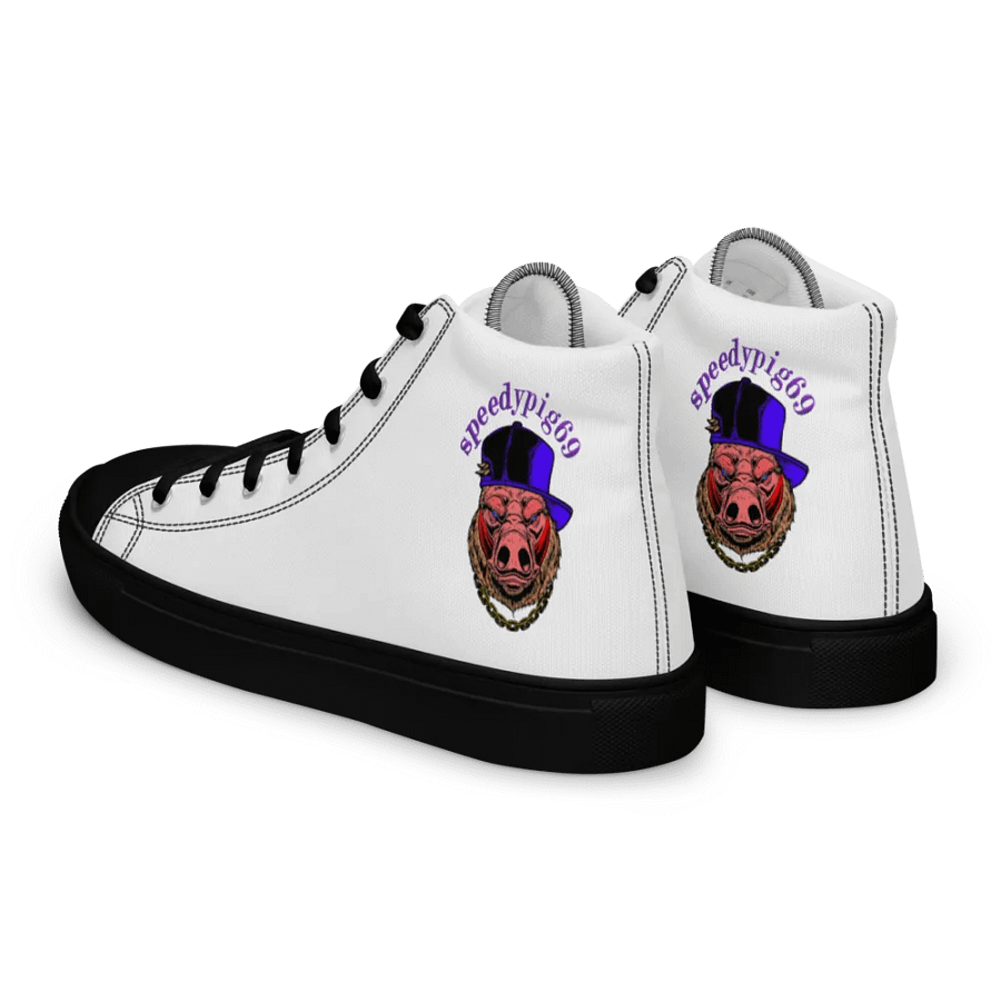 I Support Speedypig69 Dlecventures Men's High Top Canvas Shoes product image (4)