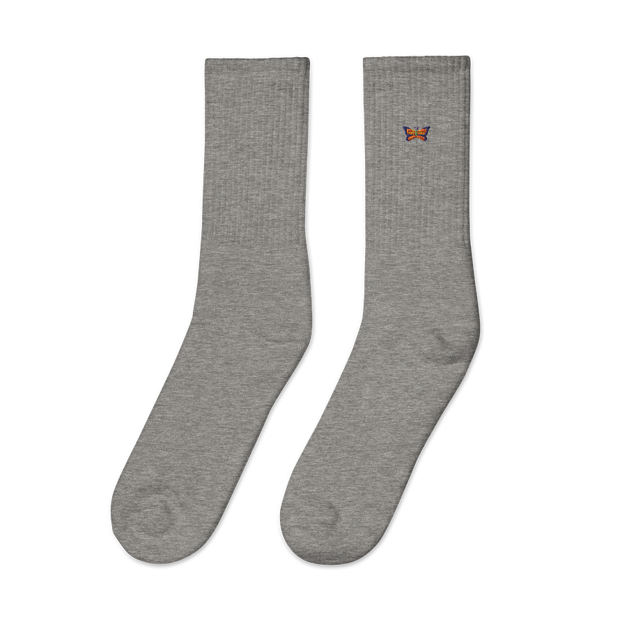 Vibrant Wings Embroidered Crew Socks product image (5)