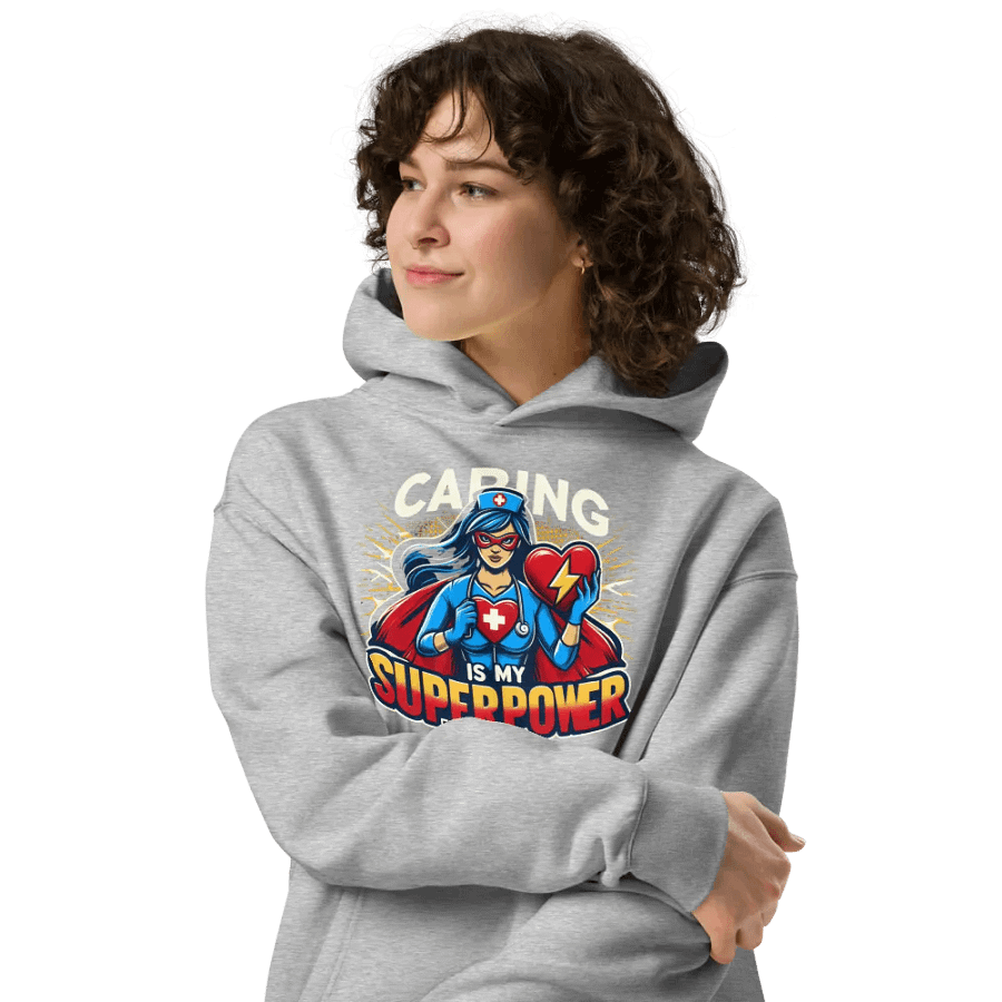 Caring Superhero Nurse Oversized Hoodie product image (34)