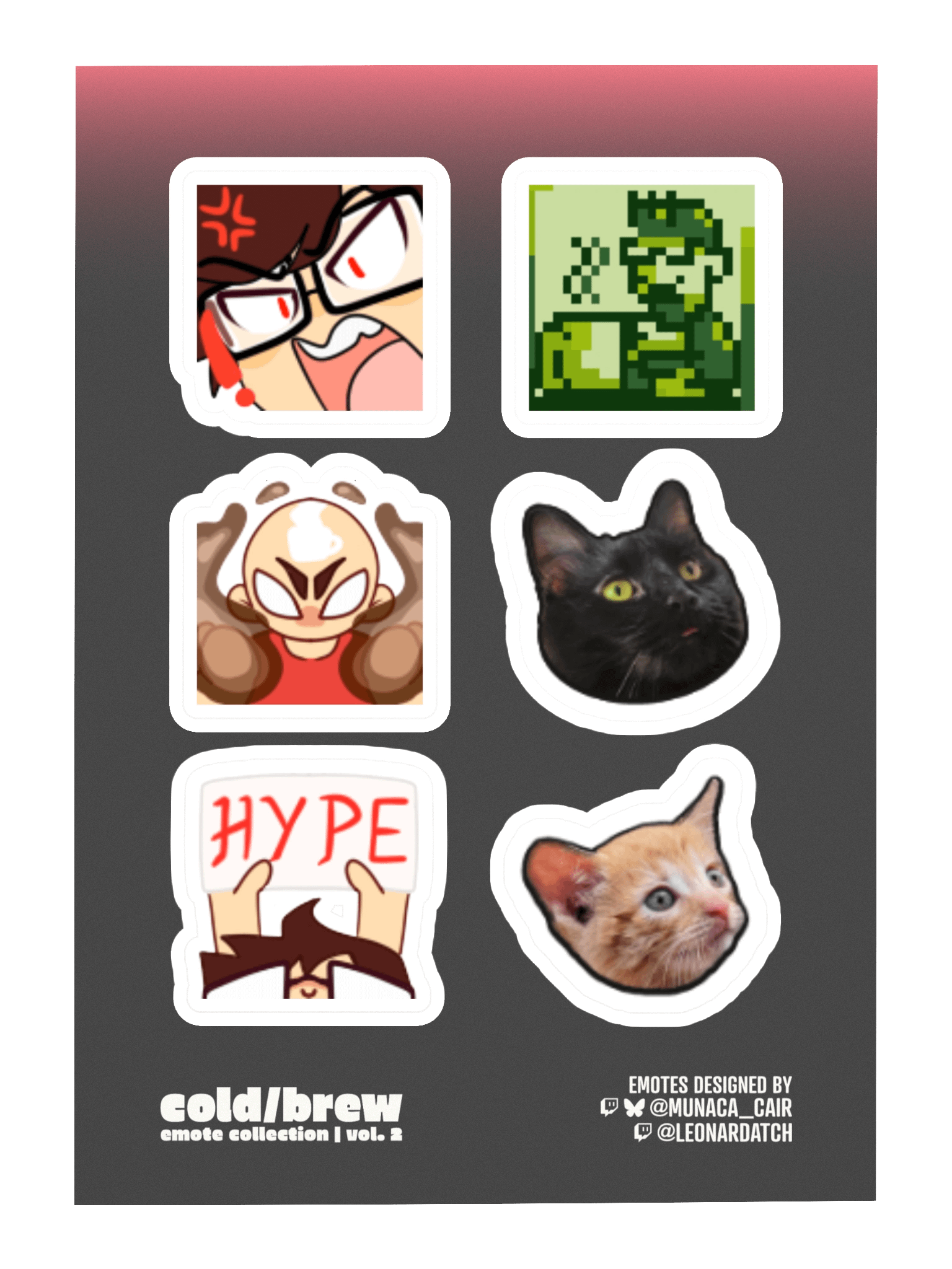 "Cold/Brew Emote Collection | Vol. 2" Sticker Sheet product image (3)