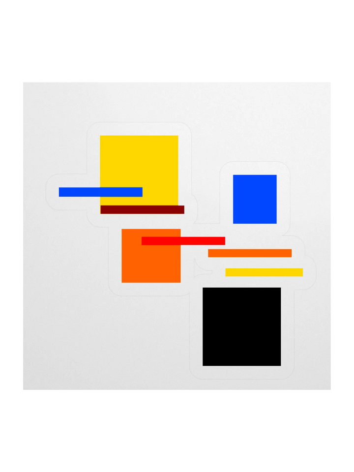 Vibrant Lines and Squares All There Sticker product image (1)