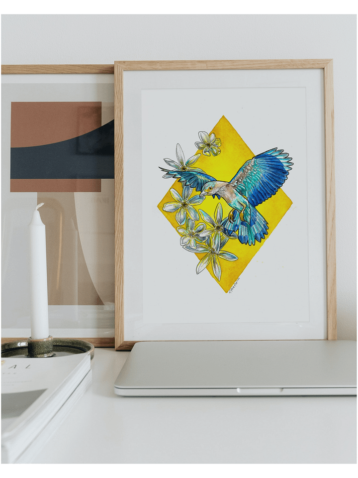 Indian Roller Bird Giclée Art Print product image (2)