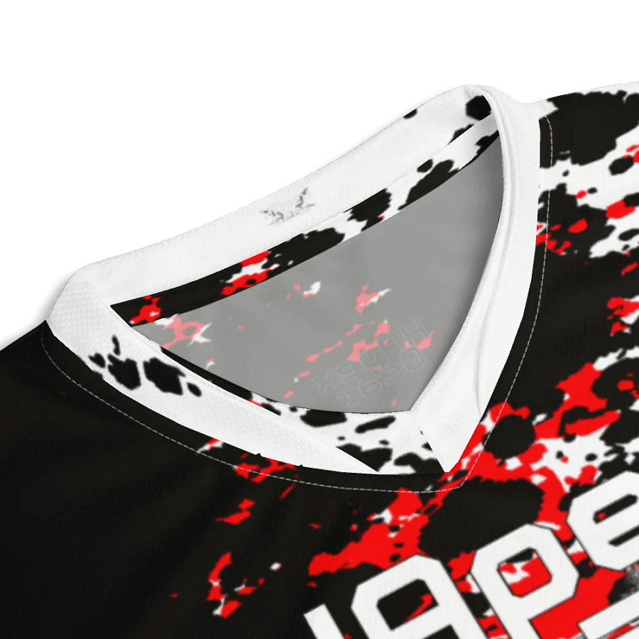 Recycled Unisex Sports Jersey - White HApex Gear Black Logo product image (4)