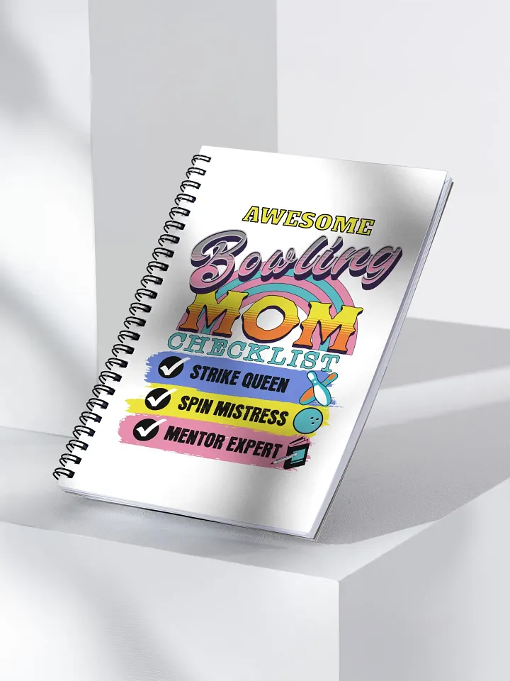Awesome Bowling Mom Checklist Spiral Notebook product image (2)