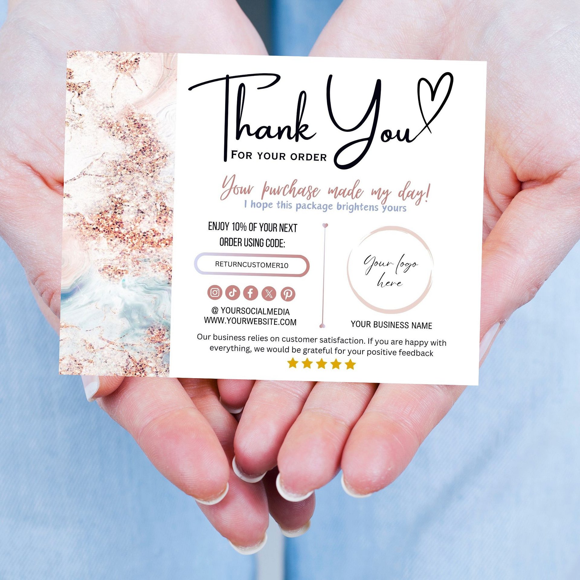 Roseanne - Thank You Card Template product image (2)