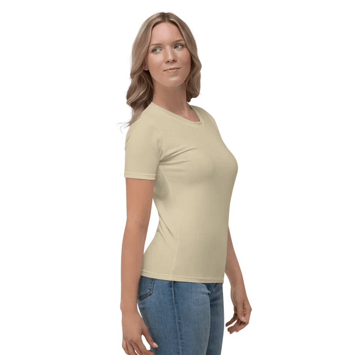 Plain Light Yellow Light Summer Women's Crewneck Polyester Heavyweight Premium T-Shirt by Treasure Pie product image (2)