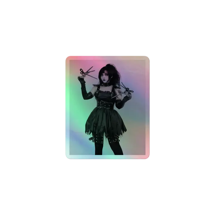 JuicyJinxs Edward Scissorhands Cosplay Holographic Sticker product image (1)