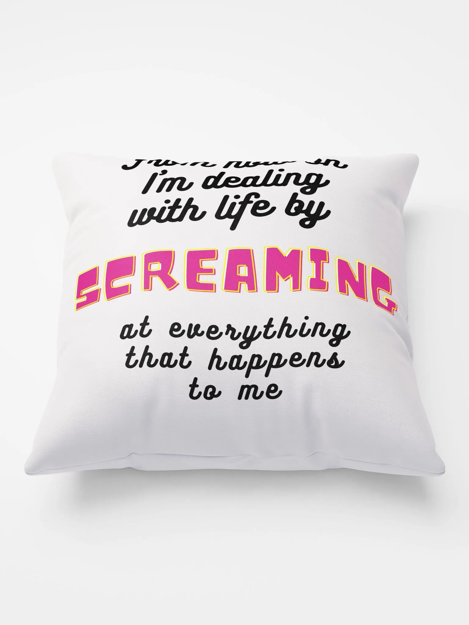 Screaming Cockatoo Pillow Double Sided With Text product image (3)