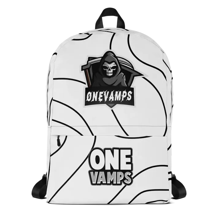 OneVamps Backpack White and Black Spiral product image (1)