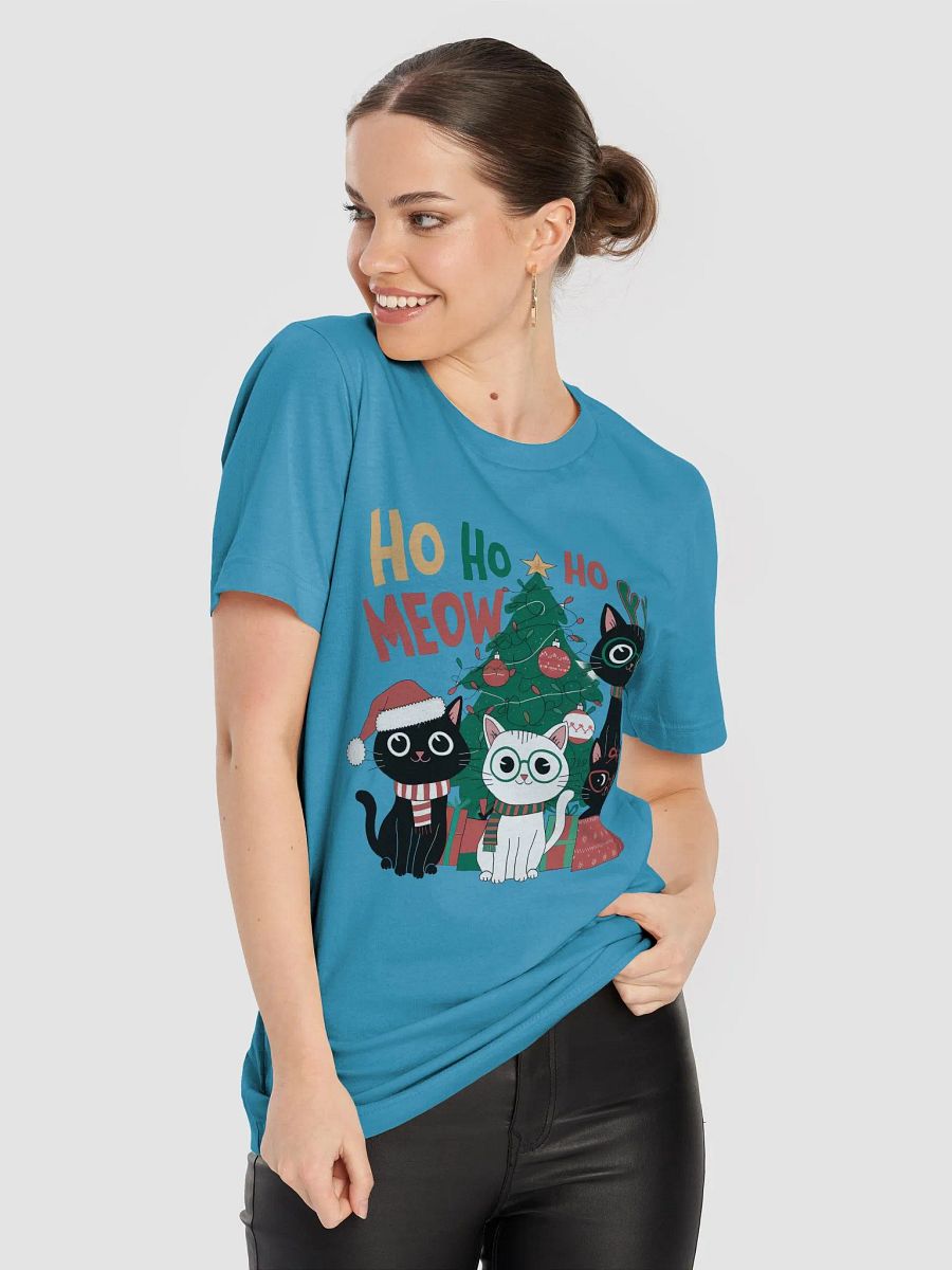 Ho Ho Meow Christmas Cat T-Shirt product image (83)