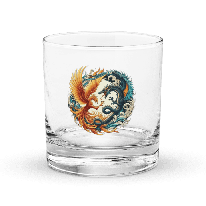 Phoenix vs Dragon Rocks Glass product image (1)