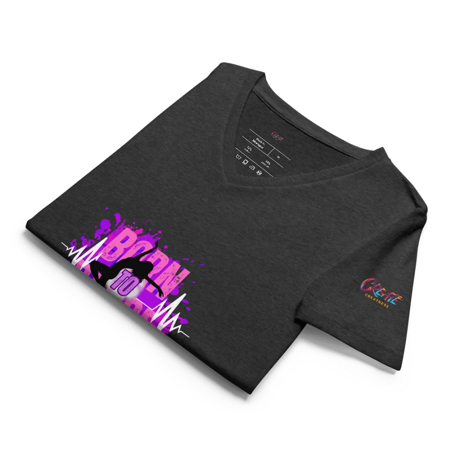 Expressive Born to Dance Her Silhouette Women's V-Neck Tee product image (35)