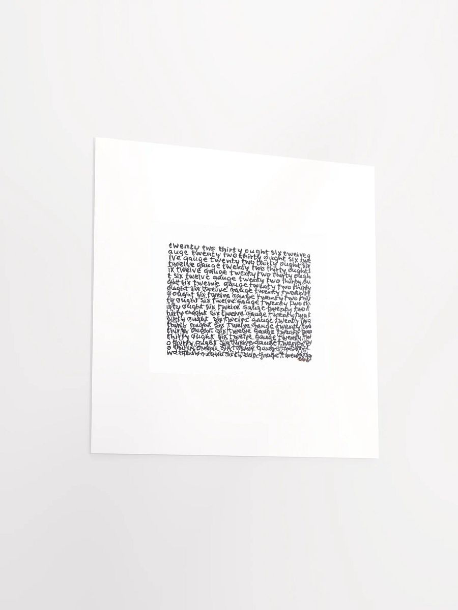 twenty two thirty ought six twelve gauge panel card print product image (4)