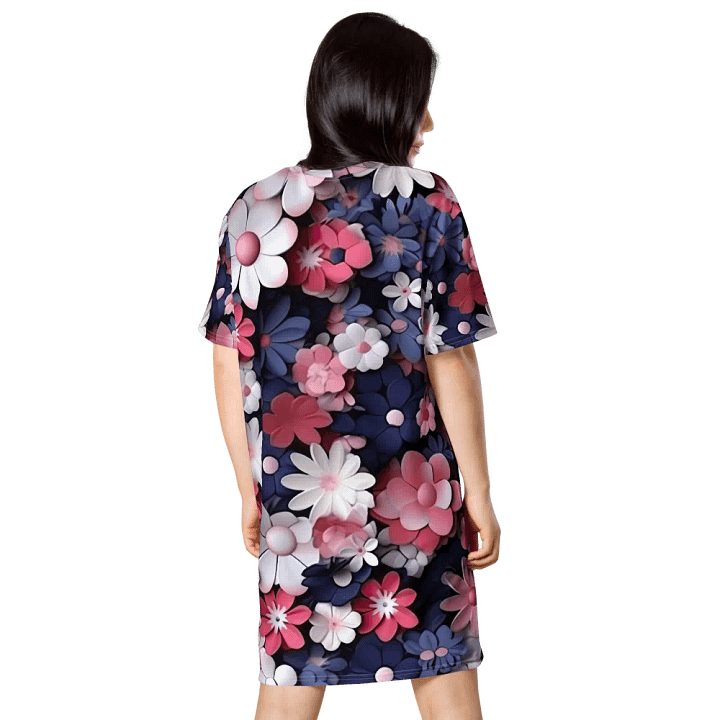 3D-Ditsy-Flowers-Seamless-Patterns T-shirt Dress - V8 product image (2)
