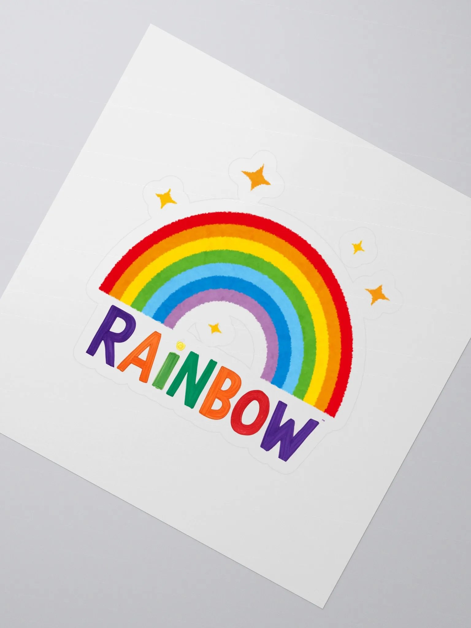 Vibrant Rainbow Kiss-Cut Stickers product image (2)