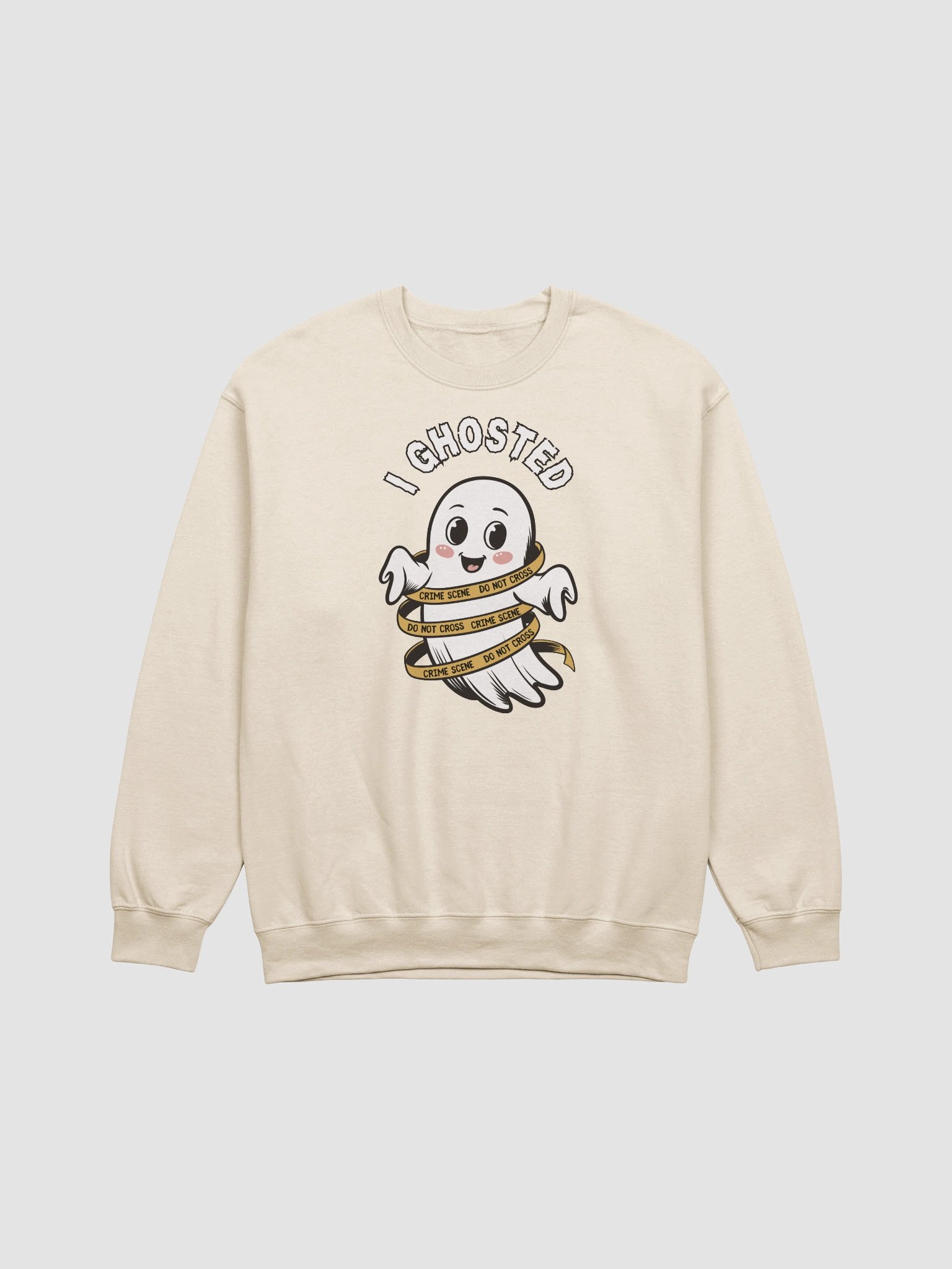 Cute Kawaii Ghost Halloween Sweatshirt for True Crime Lovers product image (6)